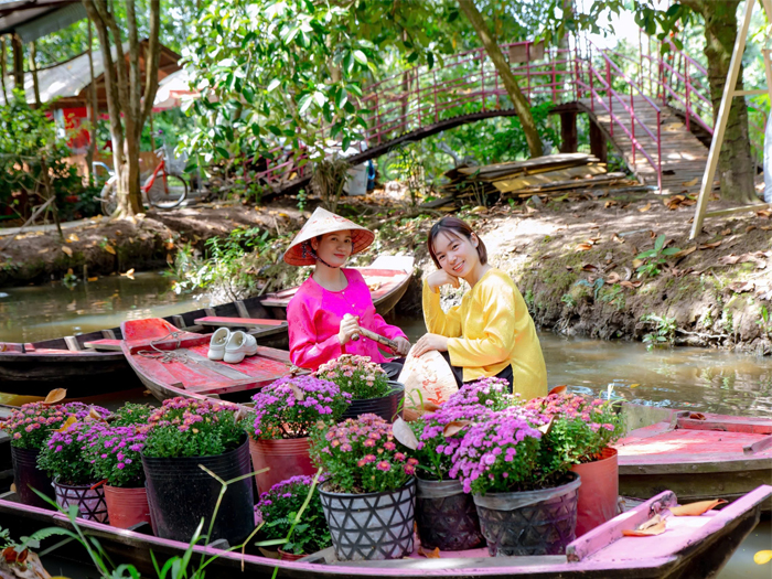 "Check in" vườn trái cây miền Tây "Check in" Tết